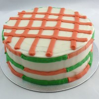Carrot Cake with Cream Cheese Stripes